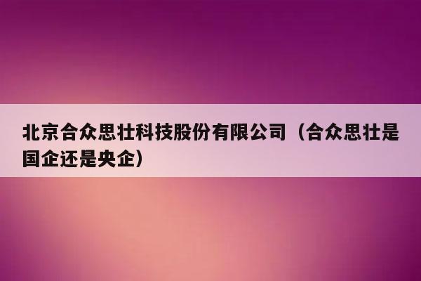 合众思壮科技股份有限公司-北京合众思壮科技股份有限公司