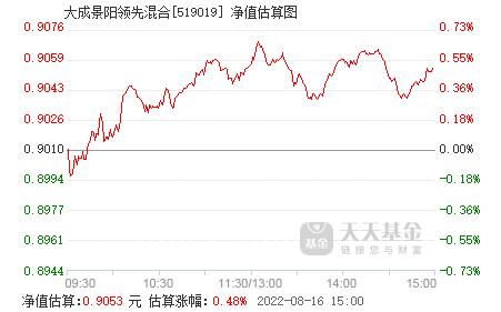 大成景阳基金-大成景阳基金今日净值 519019